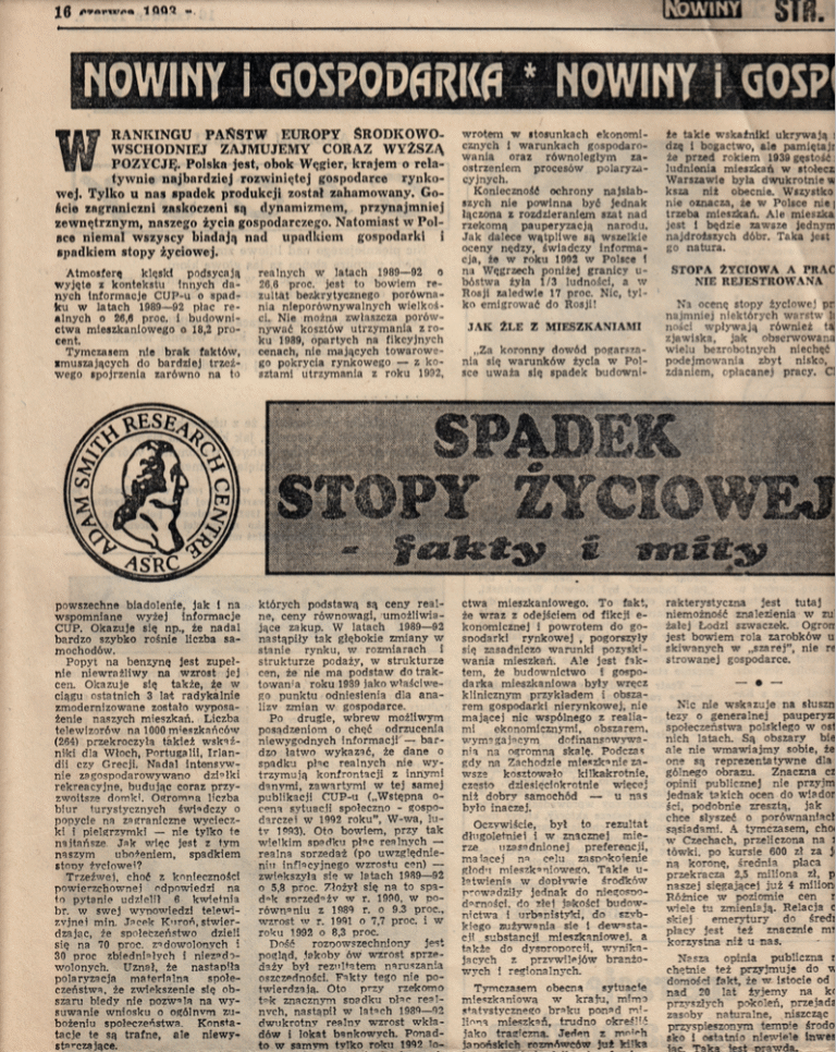 Spadek stopy życiowej – fakty i mity
